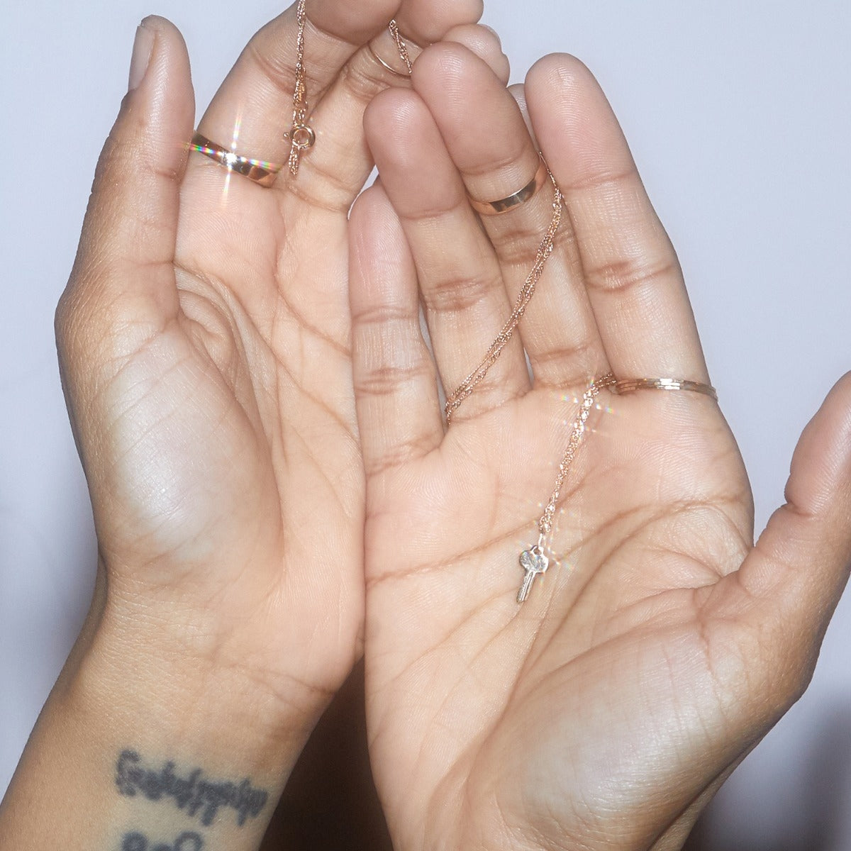 Avaline Tiniest Gold Key Charm