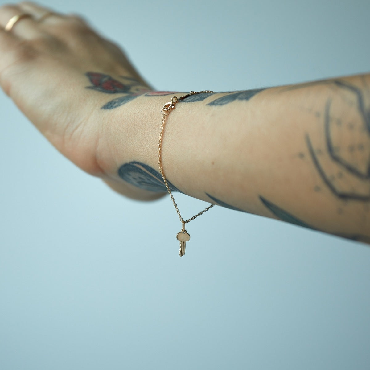 Avaline Tiniest Gold Key Charm