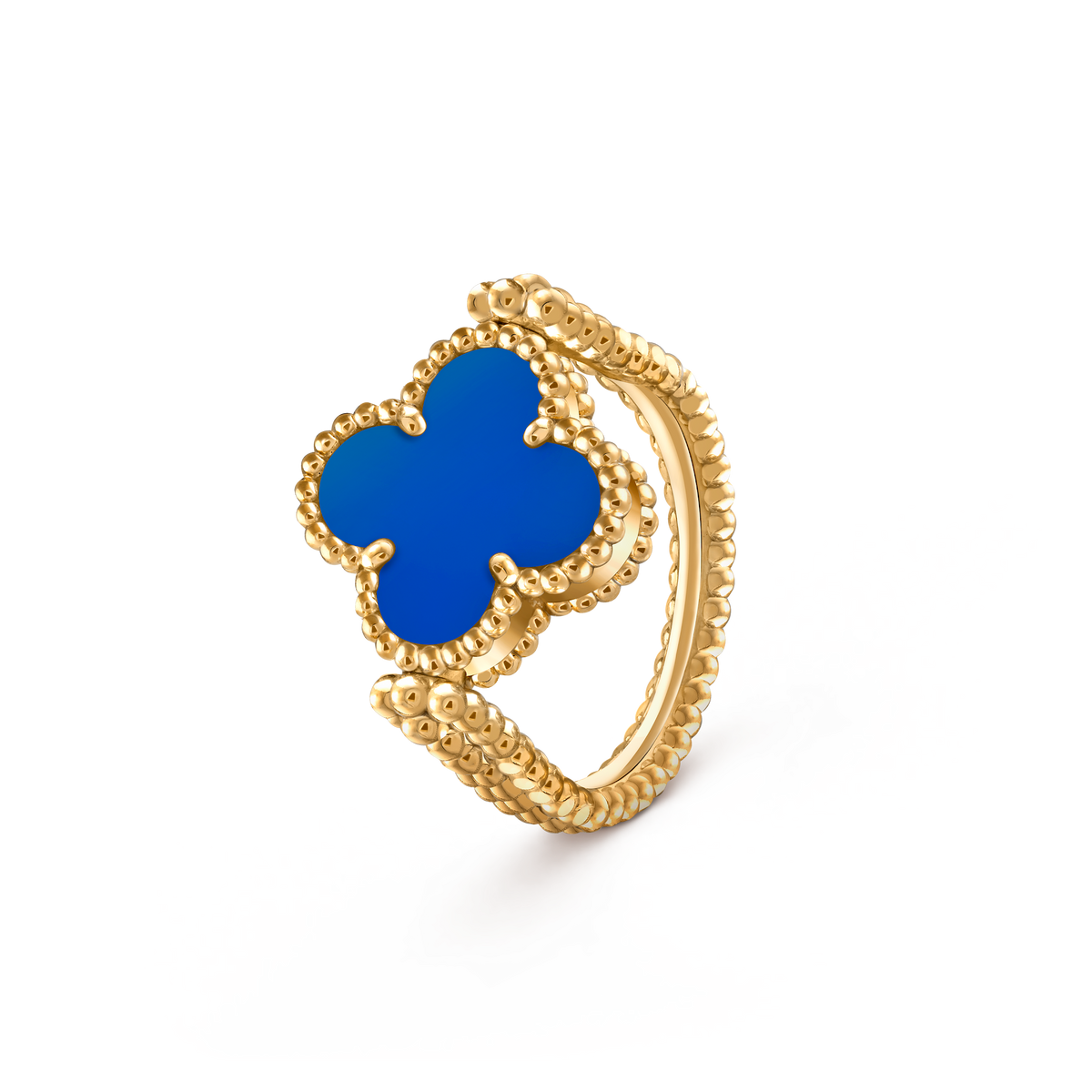 Avaline Alhambra reversible ring, Blue Agate