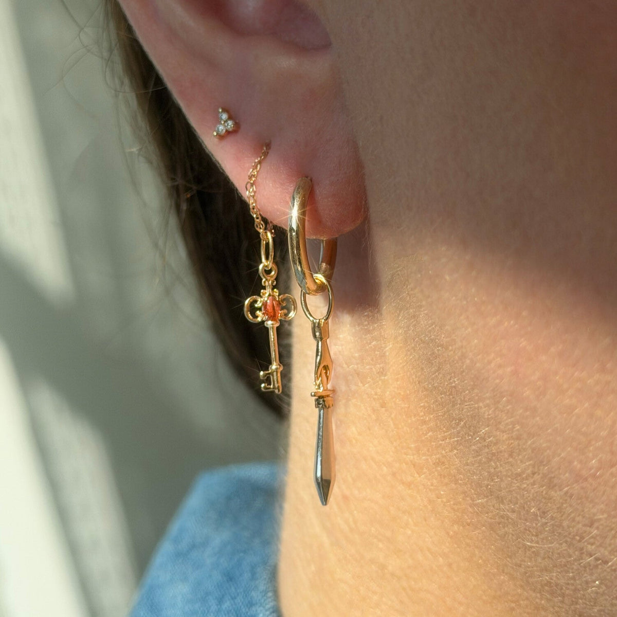 Avaline Hidden Key Gold Charm