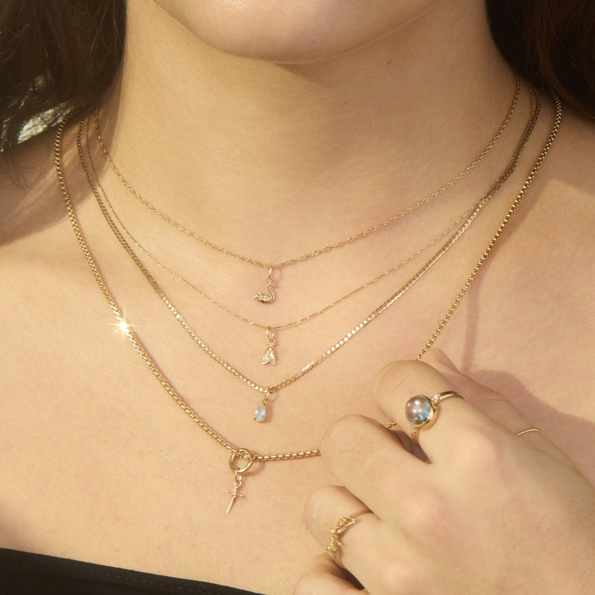 Avaline Drying Tears Gold Charm