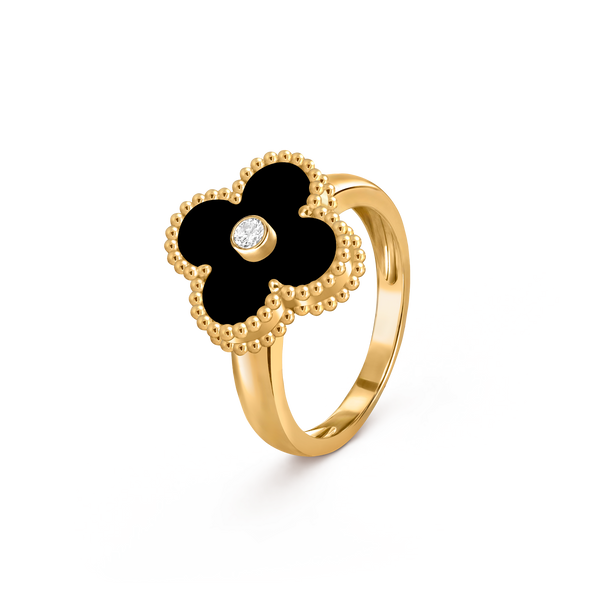 Avaline Alhambra ring, Black Onyx