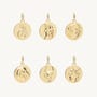 Avaline Mini Round Gold Zodiac Pendant