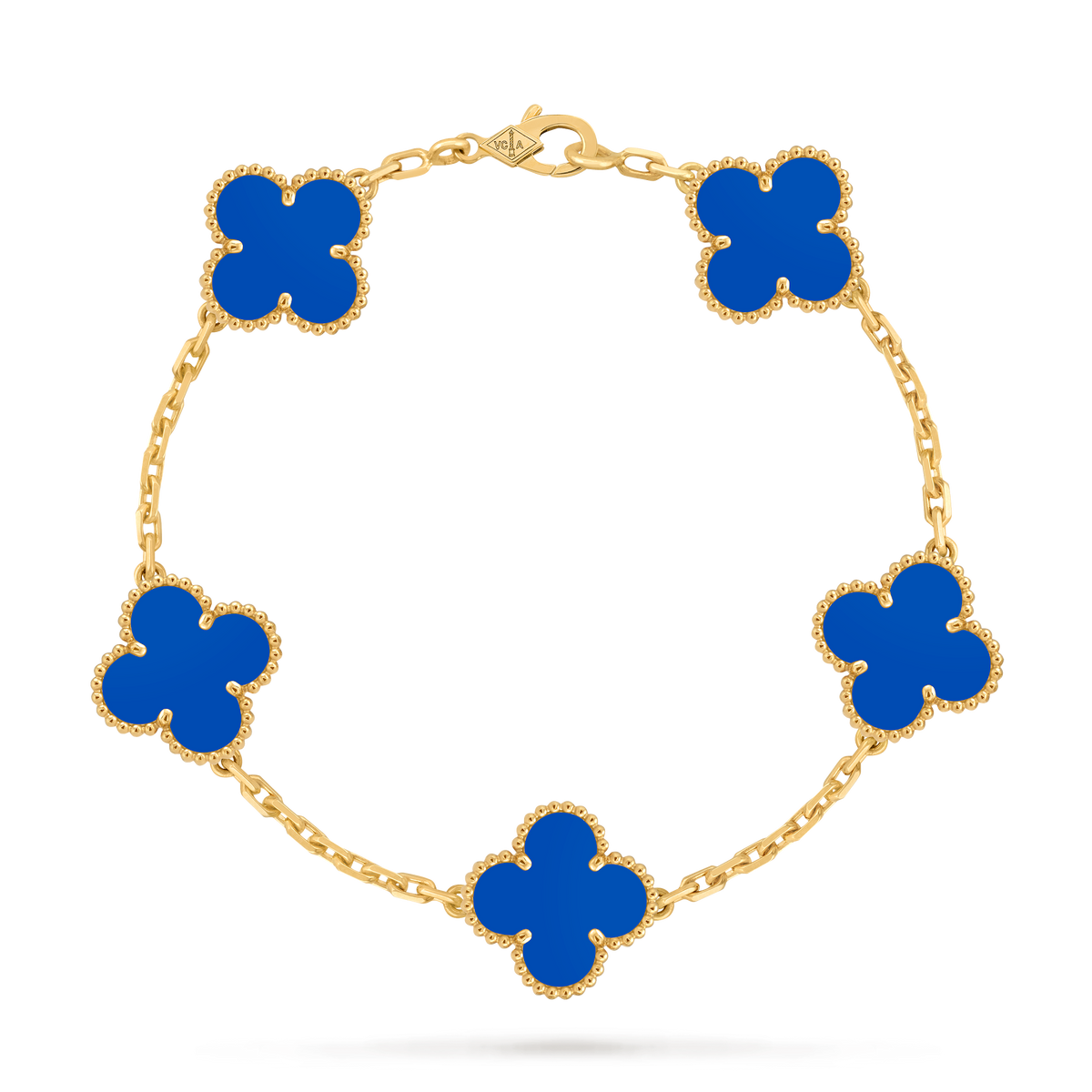 Avaline Alhambra bracelet, Blue Agate