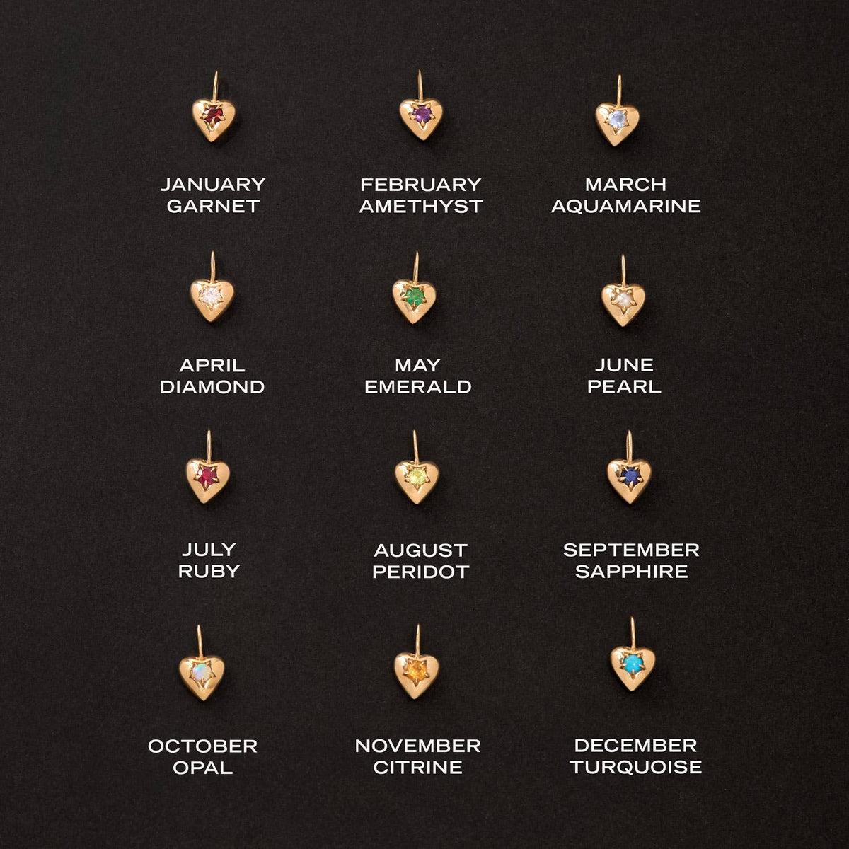 Avaline Sweet Heart Birthstone Charm