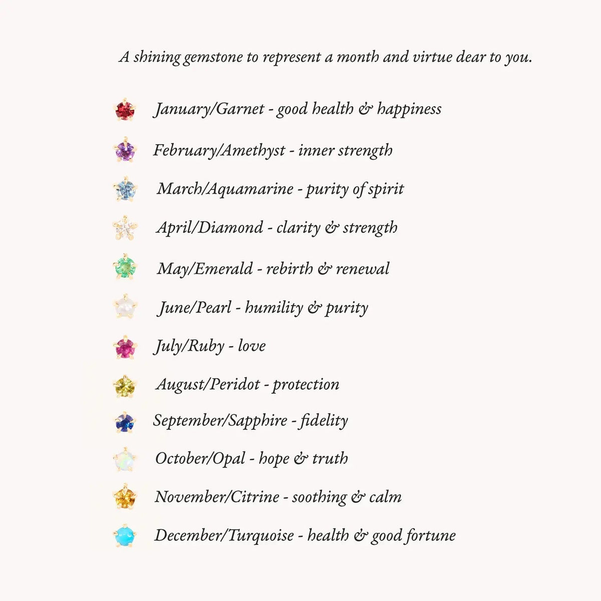Avaline Little Star Birthstone Charm