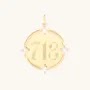 Avaline Angel Hair Diamond Gold Medallion