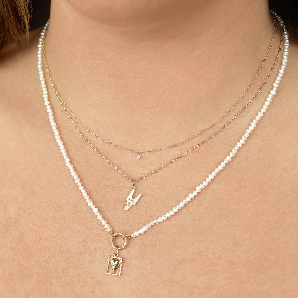 Avaline Sending Love Gold Charm