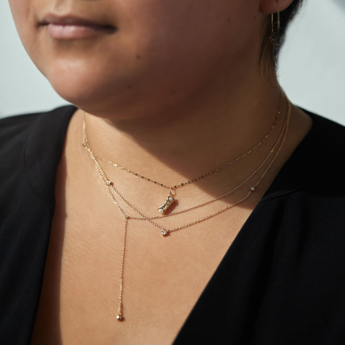Avaline Holy Cannoli Charm Yellow Gold