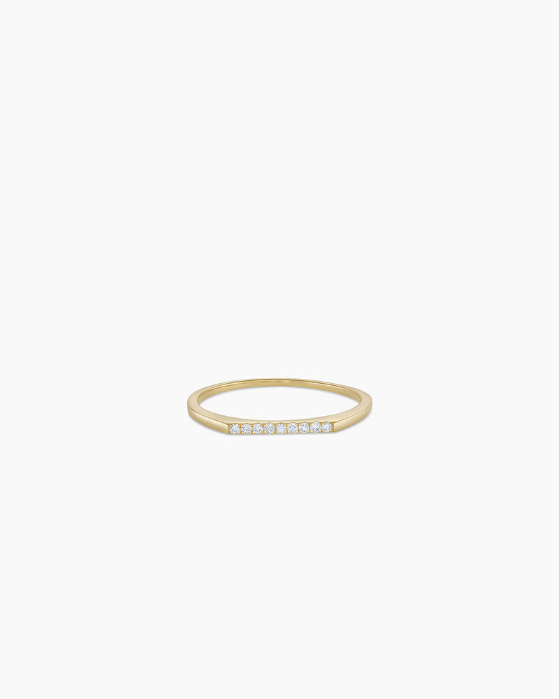 Avaline 14K Diamond Bar Ring