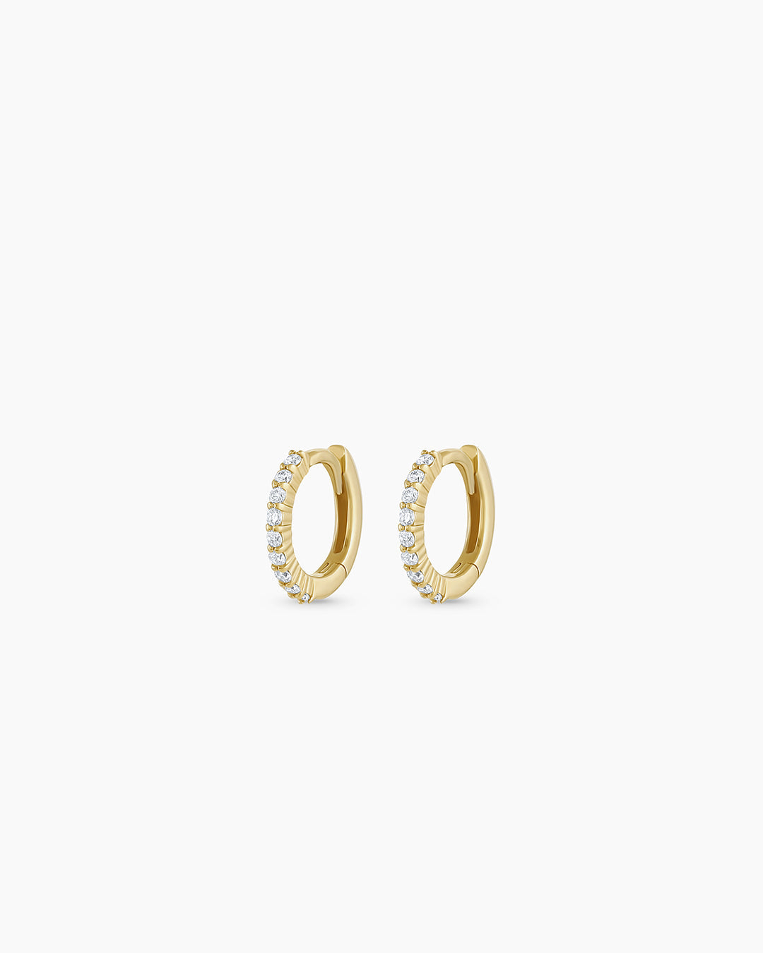 Avaline 14K Diamond Pavé Huggies