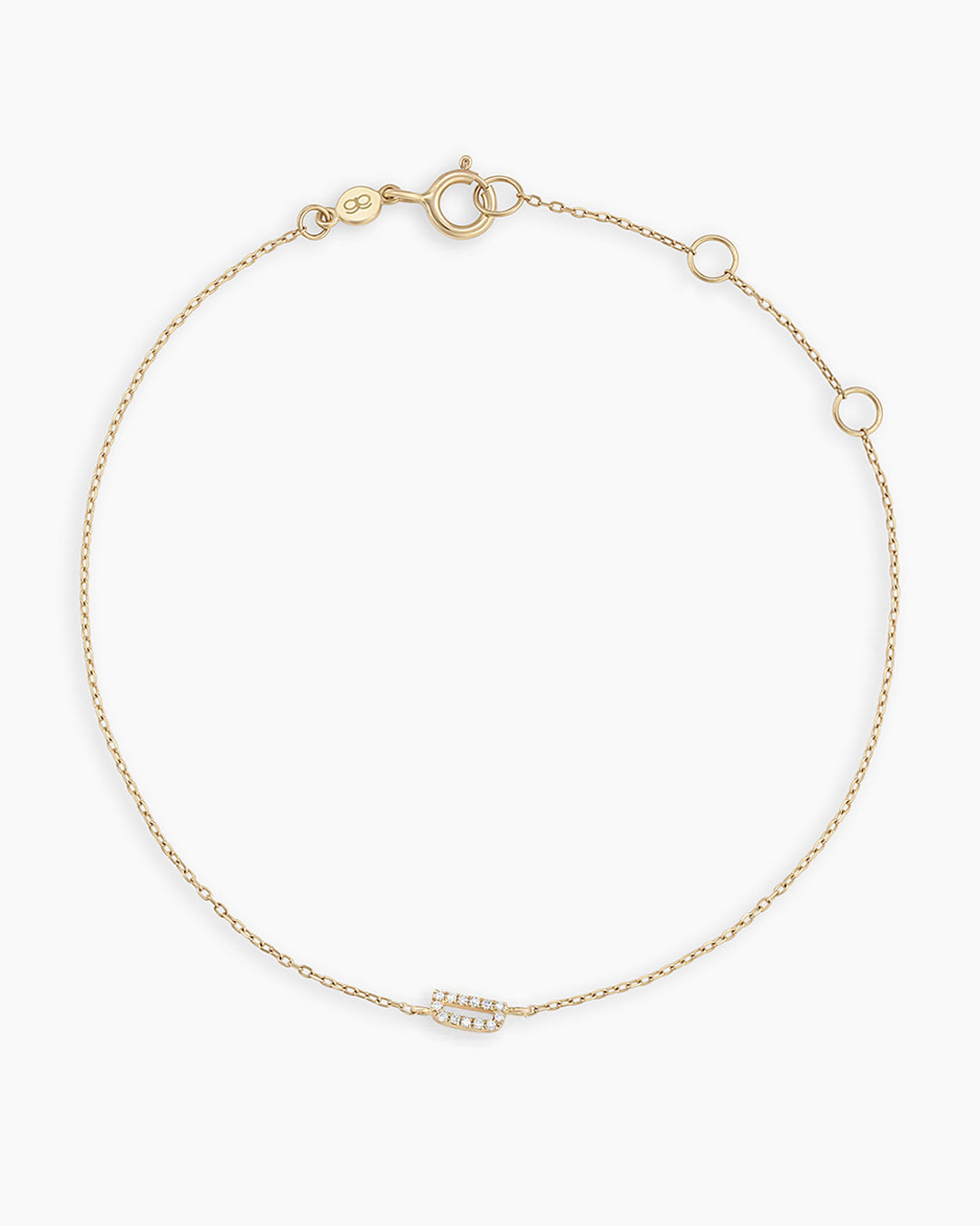 Avaline 14K Diamond Pavé Alphabet Bracelet