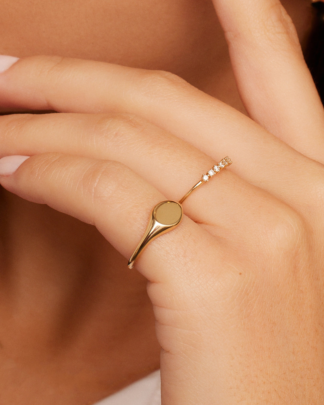 Avaline 14K Gold Bespoke Signet Ring