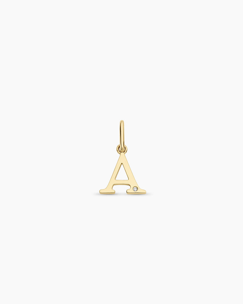 Avaline 14K Diamond Vintage Alphabet Charm