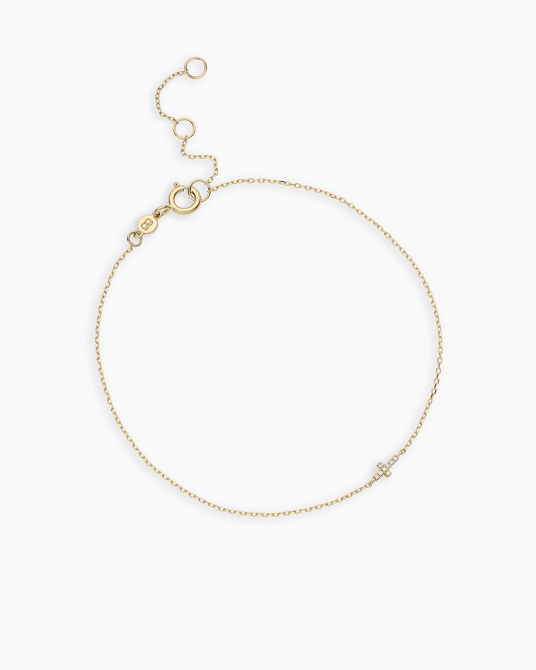 Avaline 14K Diamond Cross Bracelet