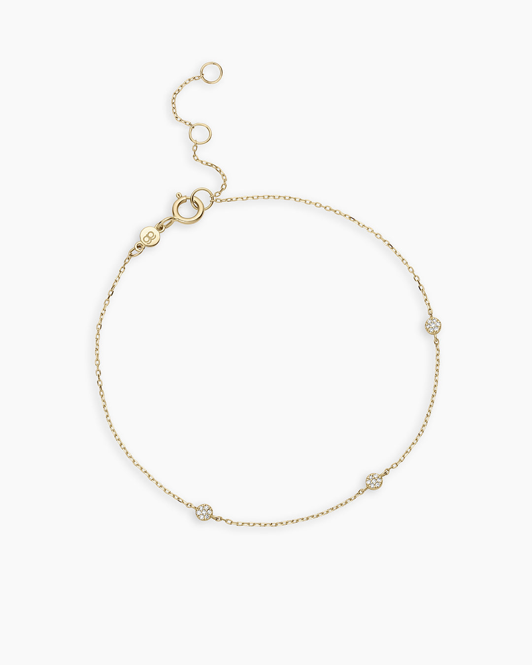 Avaline 14K Diamond Pave Dot Bracelet