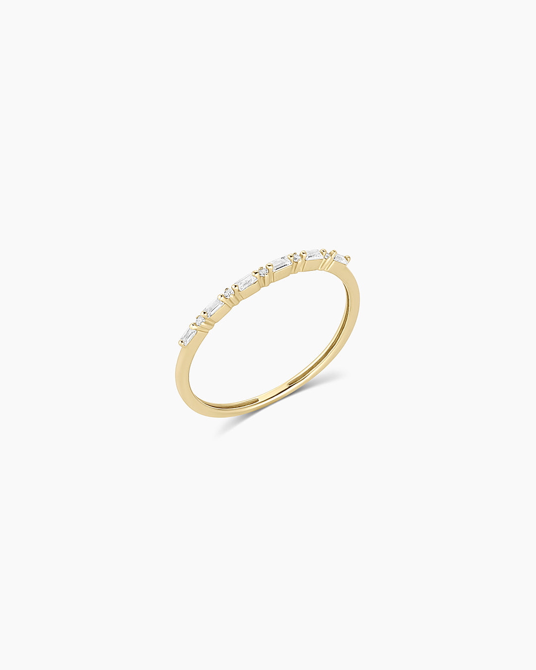 Avaline 14K Diamond and White Sapphire Amara Row Ring