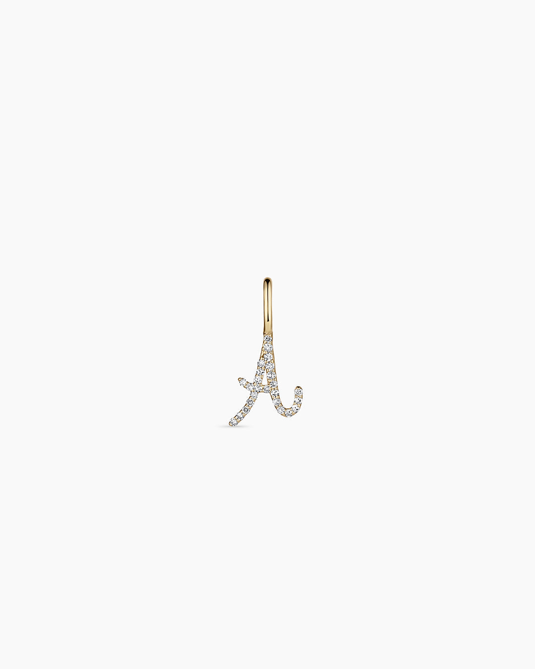 Avaline 14K Diamond Script Alphabet Charm