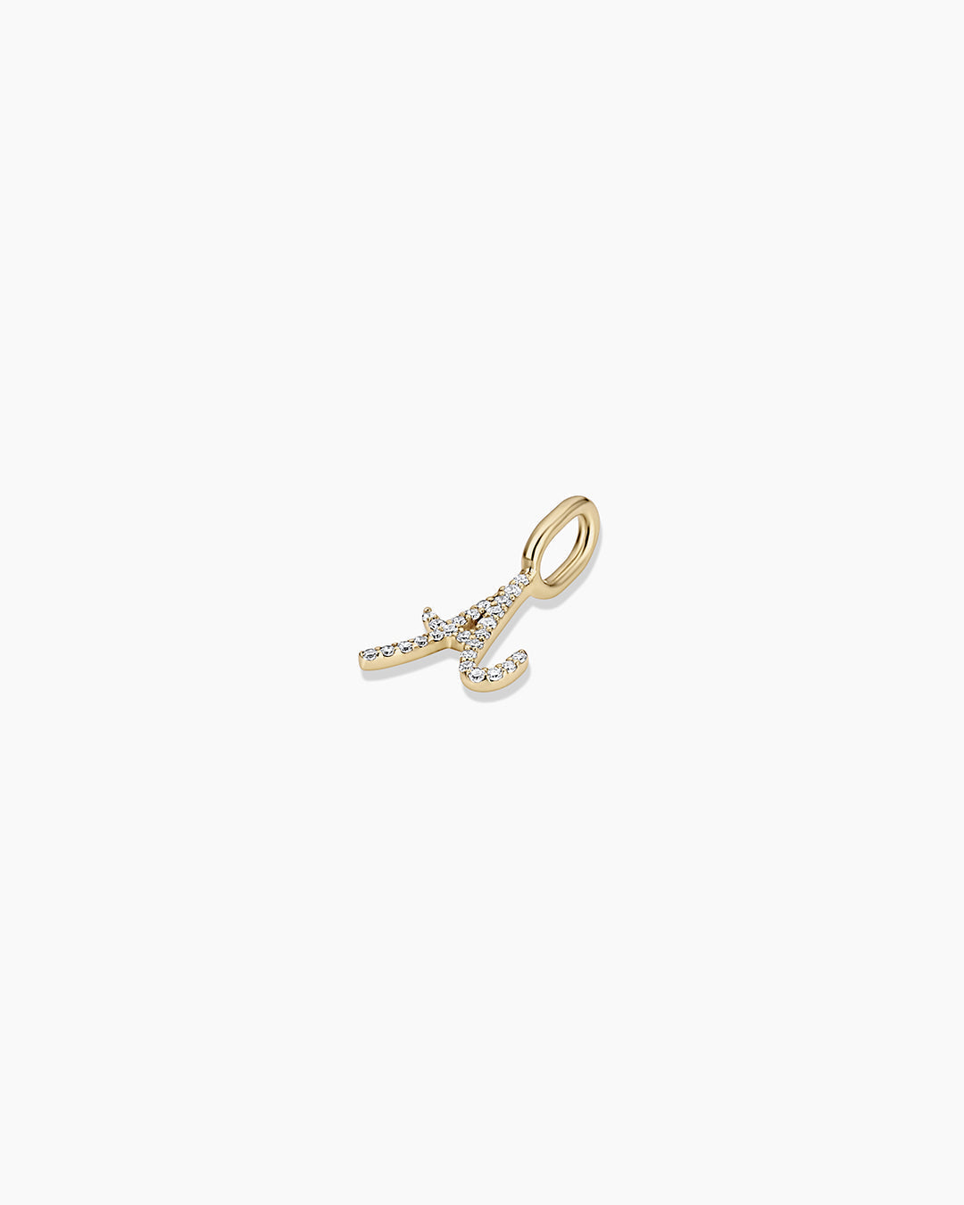 Avaline 14K Diamond Script Alphabet Charm