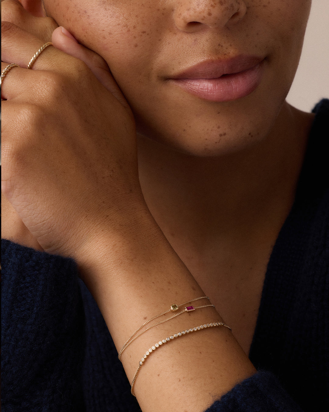 Avaline 14K Gold Wilder Birthstone Bracelet