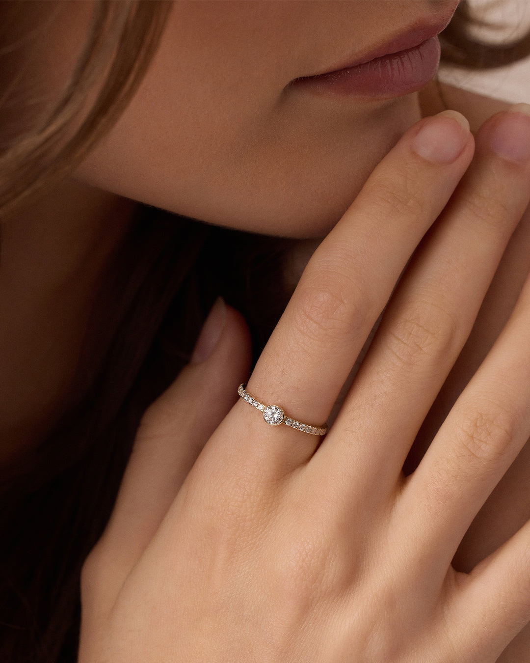 Avaline 14K Lab Grown Diamond Circle Eternity Ring