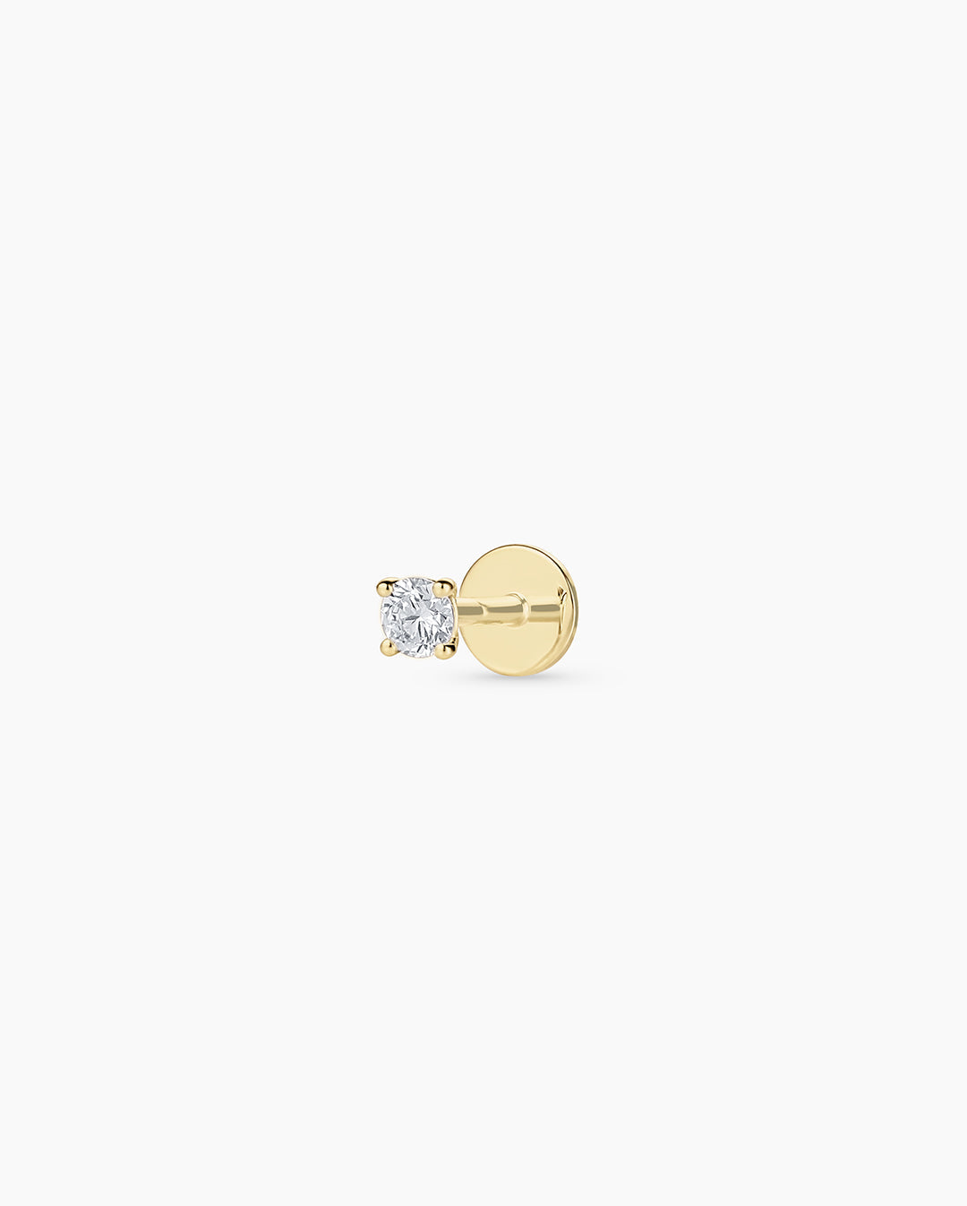 Avaline 14K Lab Grown Diamond Solitaire Flat Back Single Stud