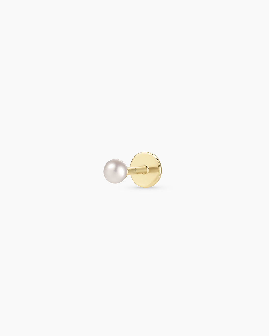 Avaline 14K Gold Pearl Flat Back Single Stud