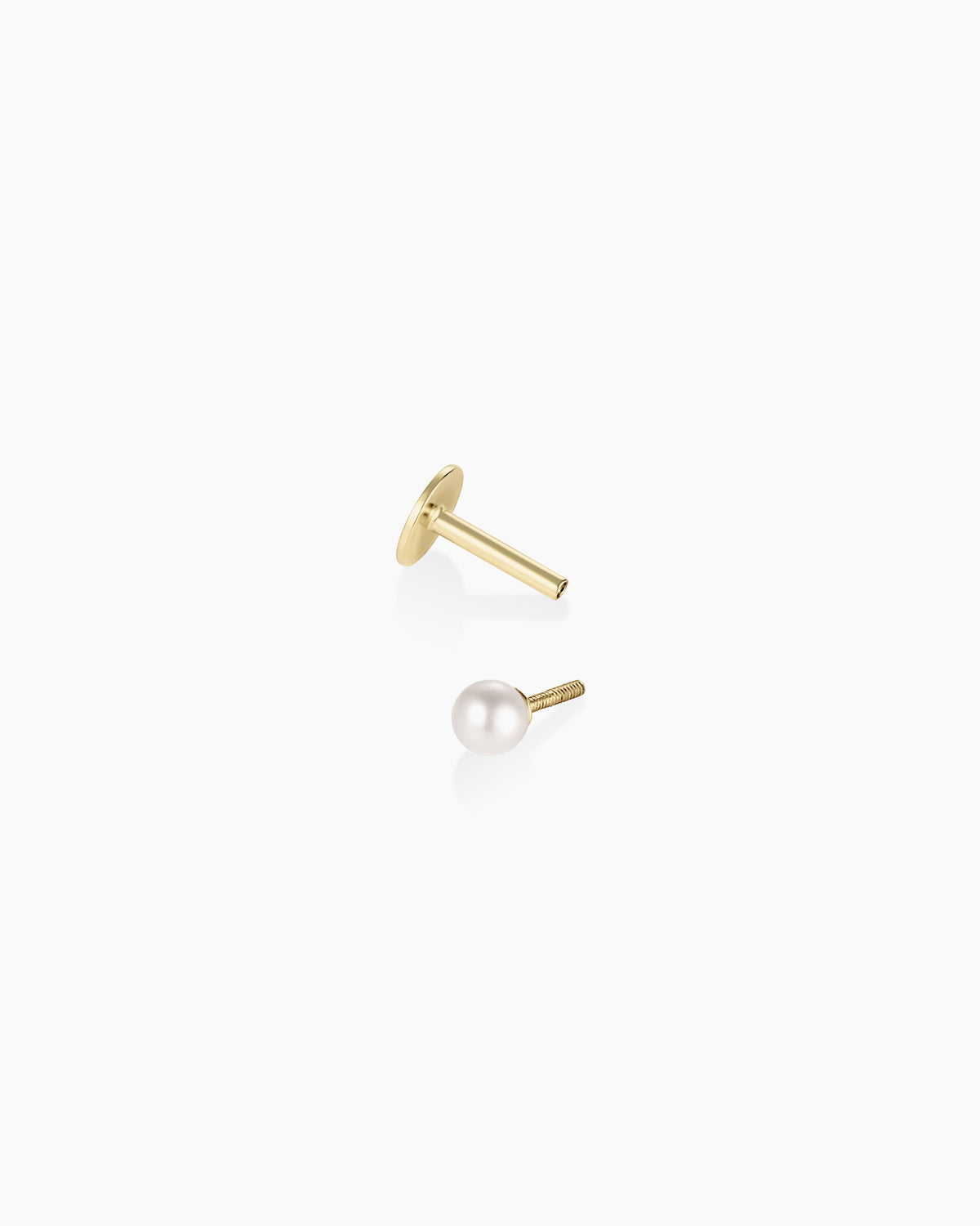 Avaline 14K Gold Pearl Flat Back Single Stud