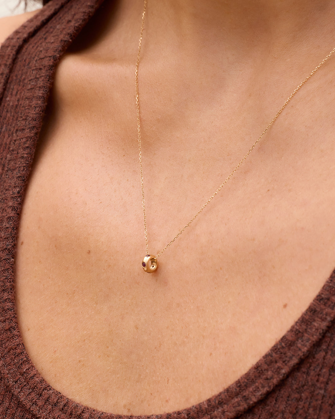 Avaline 14K Gold Birthstone Halo Charm