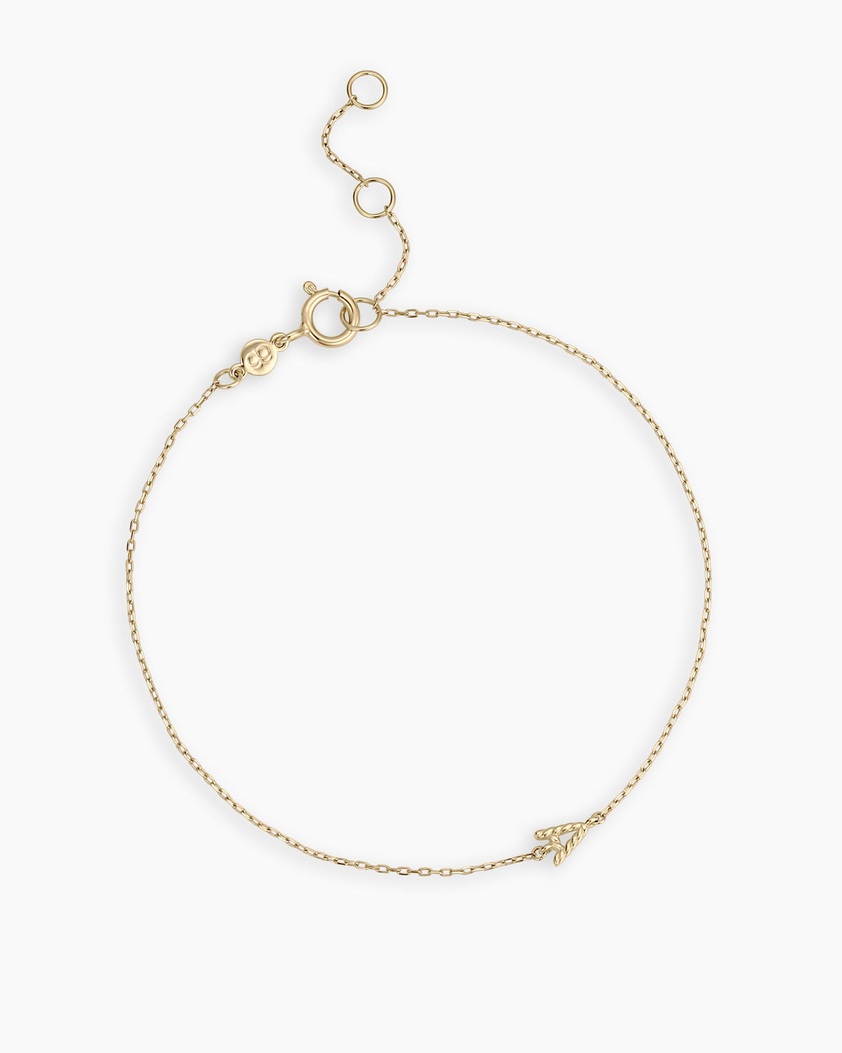 Avaline 14K Gold Crew Alphabet Bracelet