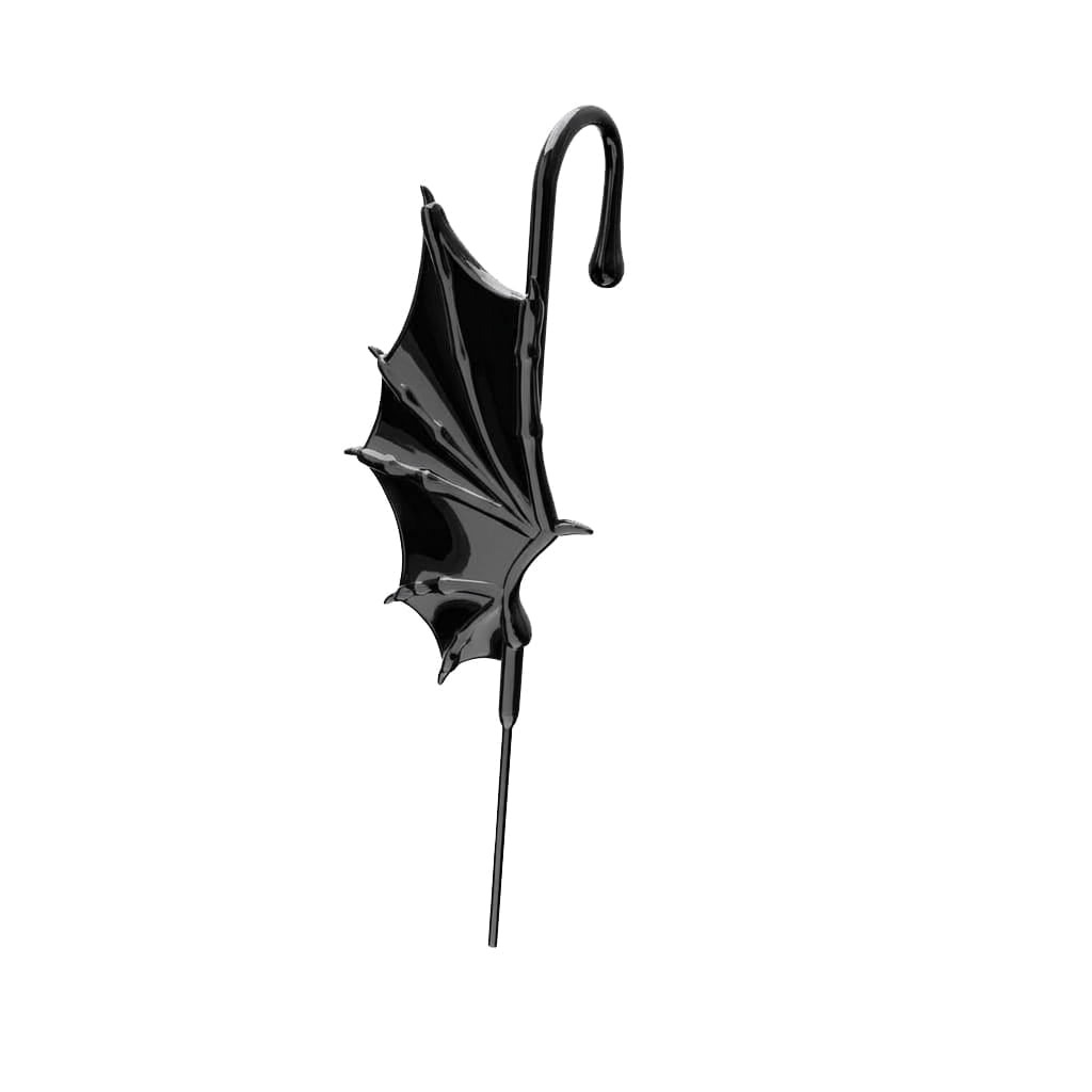 Nightfall Wings ear cuff in black, right-ear version