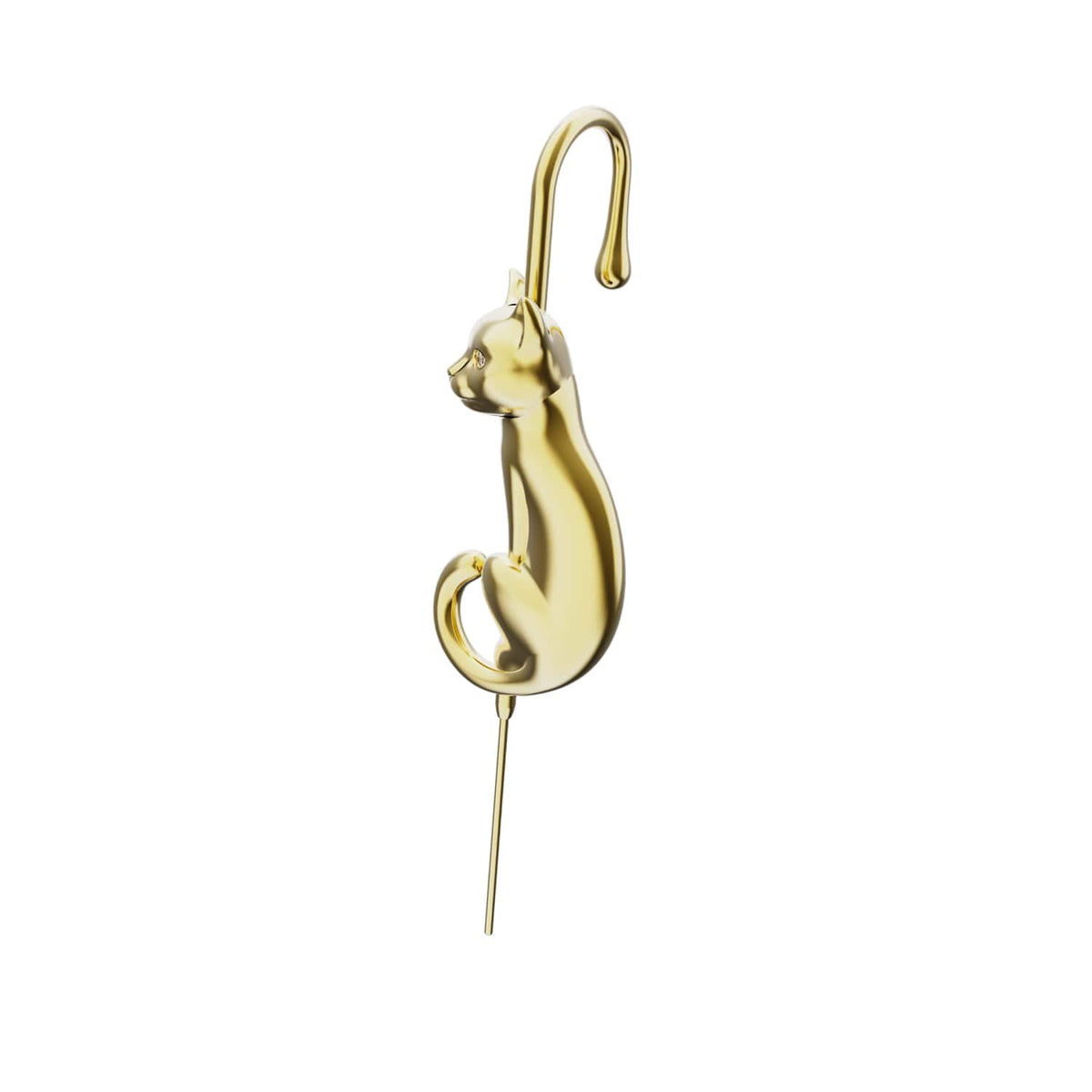Mystic Cat ear cuff in gold, single