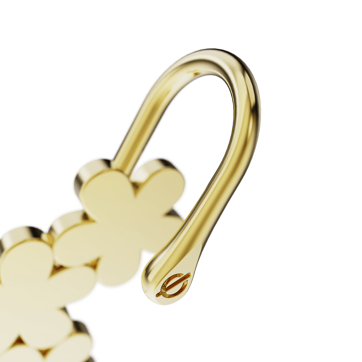 Daisy Flower ear cuff, detail of the design