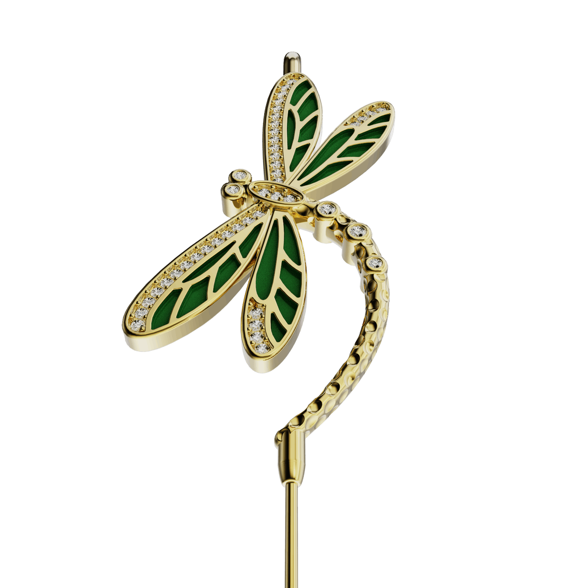 Dragonfly ear cuff, detail of the design
