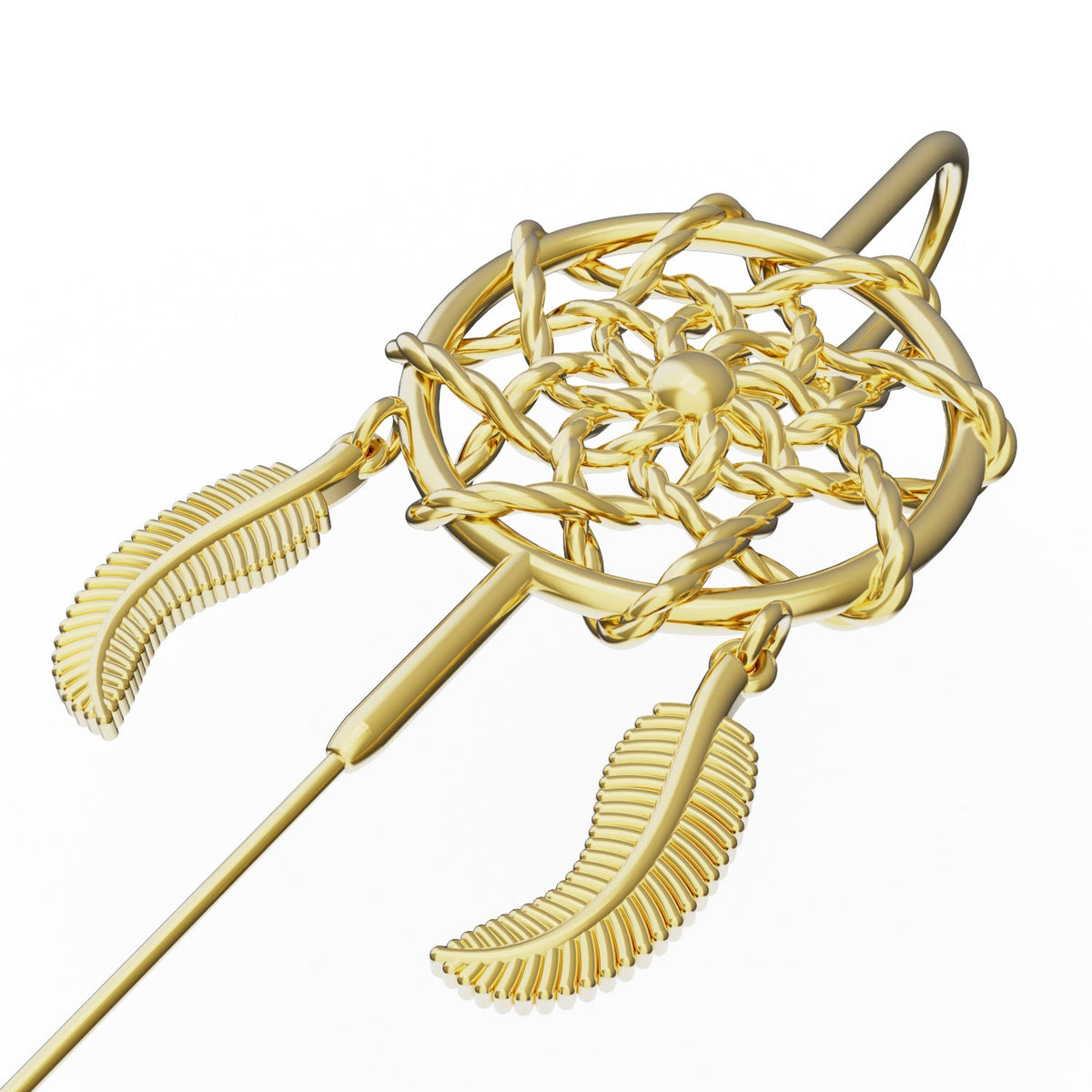 Dreamcatcher ear cuff, detail of the design