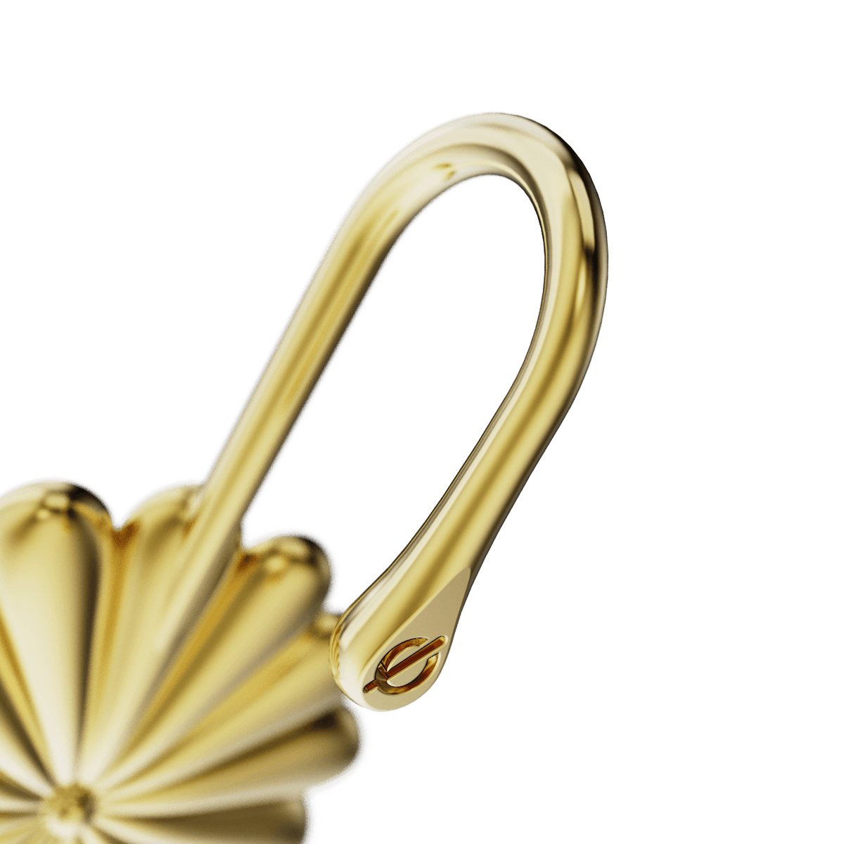 Rainbow Flower ear cuff, detail of the design