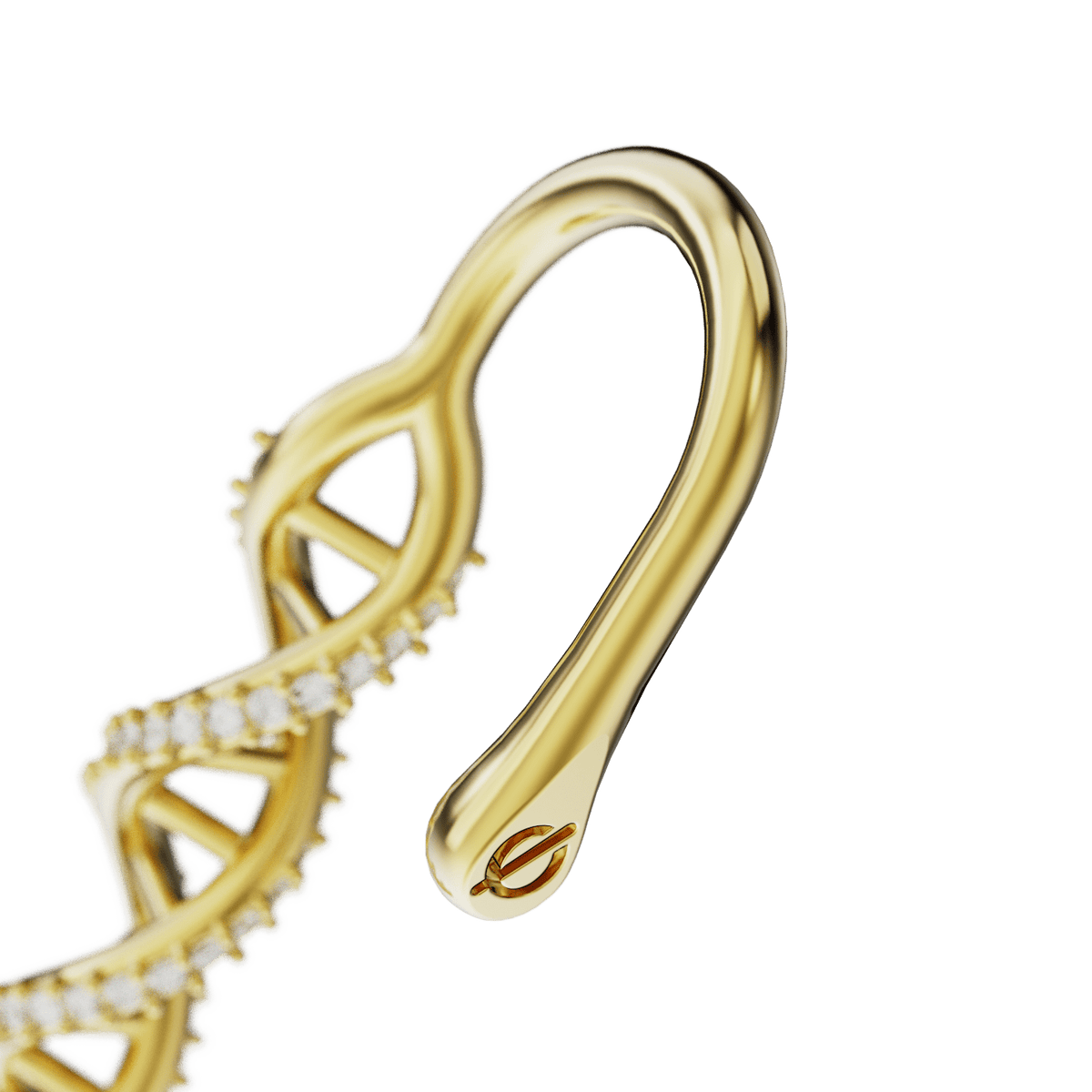 In My DNA ear cuff, detail of the design
