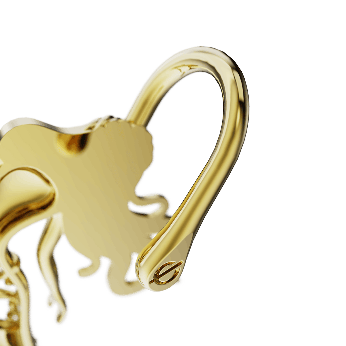 Ocean Siren ear cuff, detail of the design
