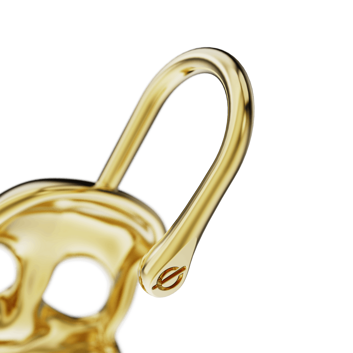 Memento Mori ear cuff, detail of the design