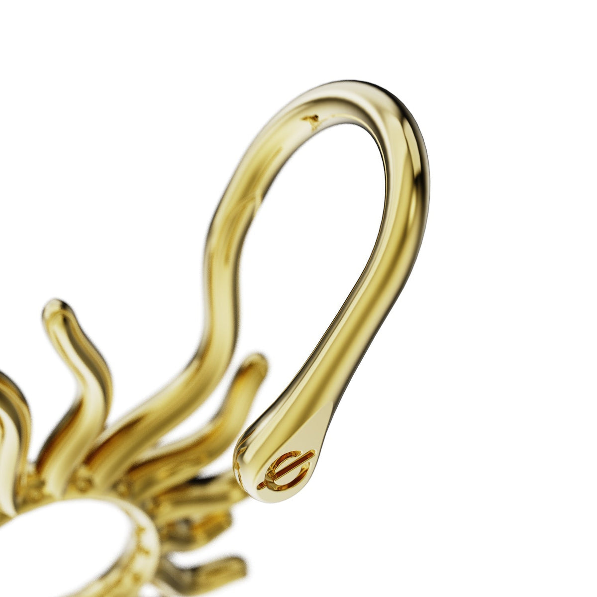 Sunfire ear cuff, the hook that sits over the ear