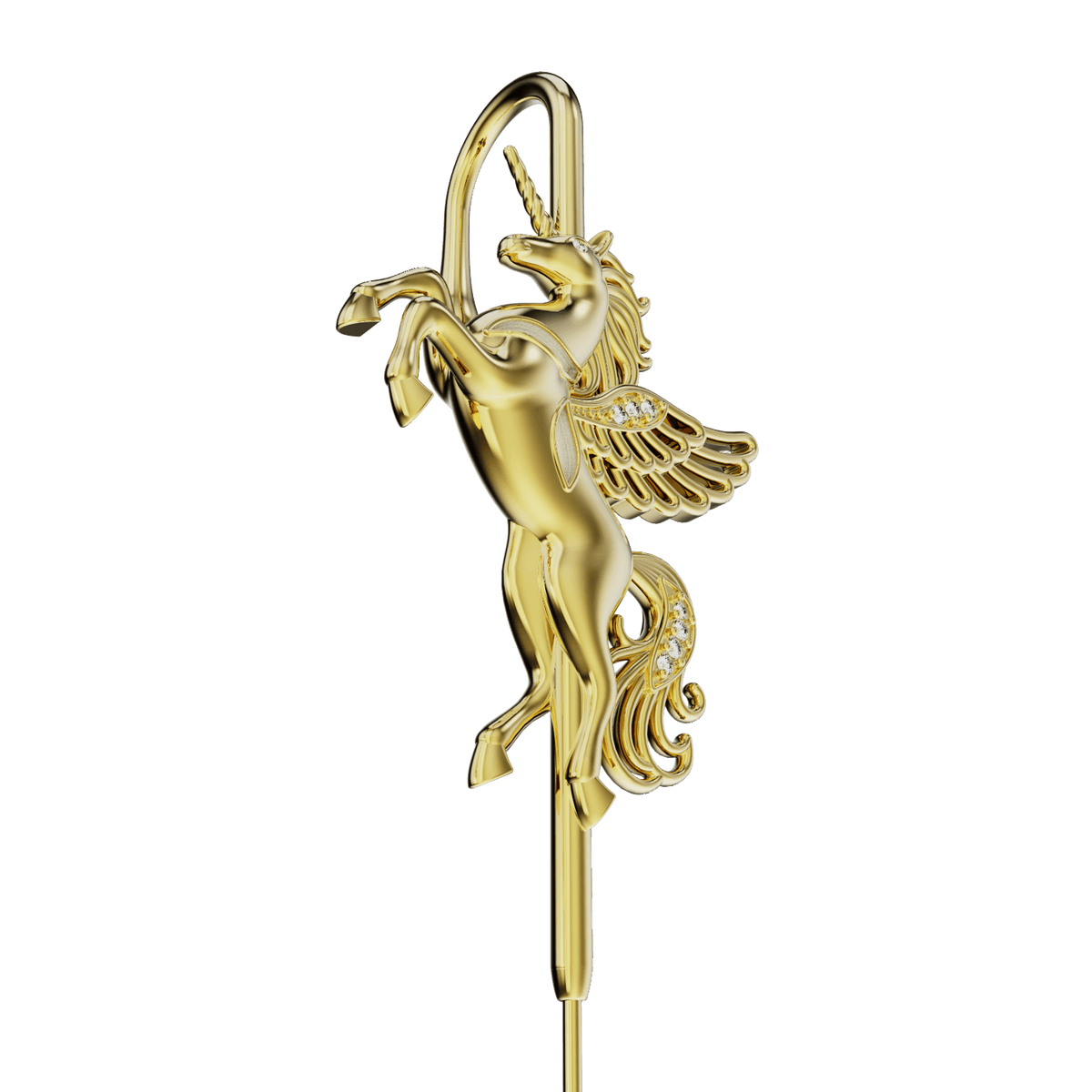 Pegacorn ear cuff, detail of the design