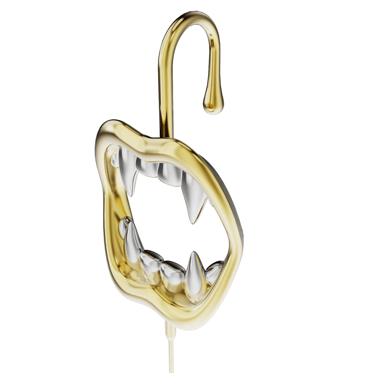Vampire Fangs ear cuff, detail of the design