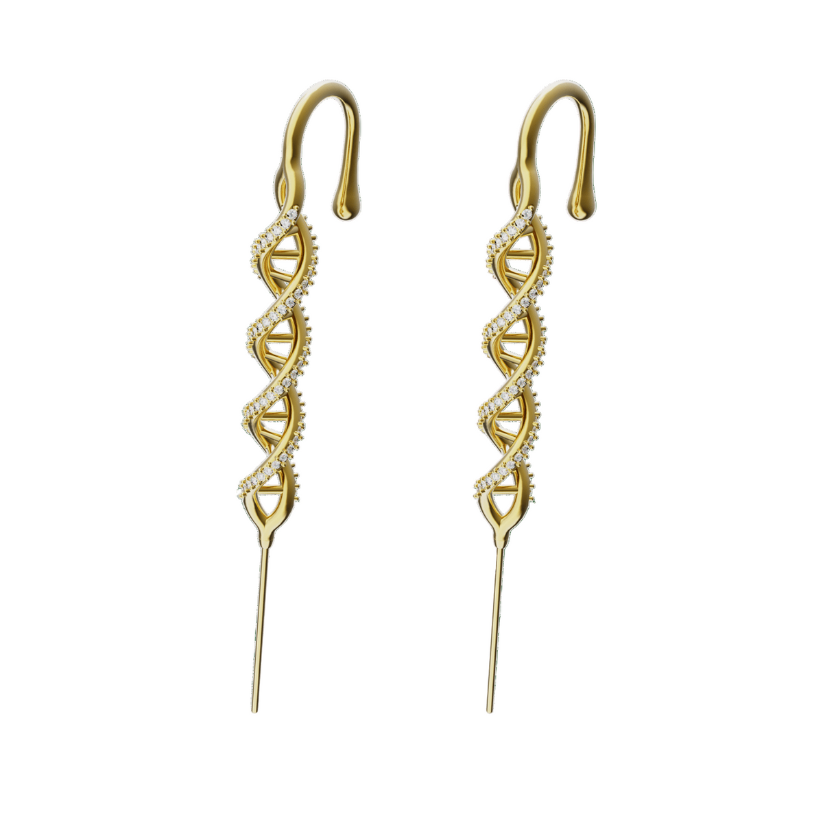 In My DNA ear cuffs in gold, a pair