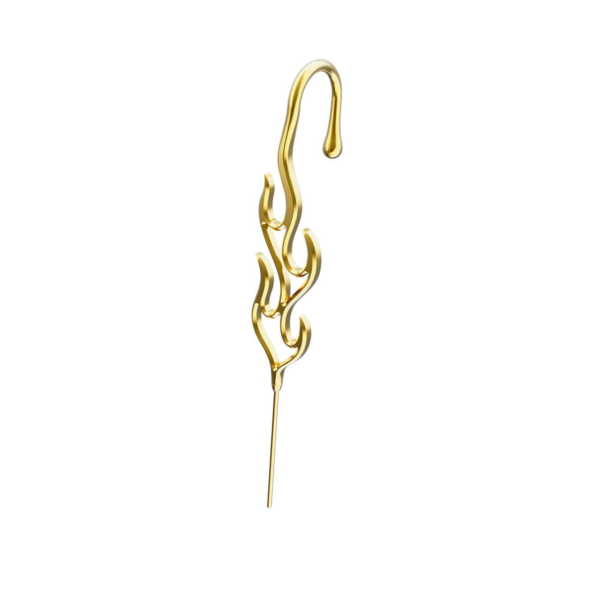 Inner Fire ear cuff in gold, single
