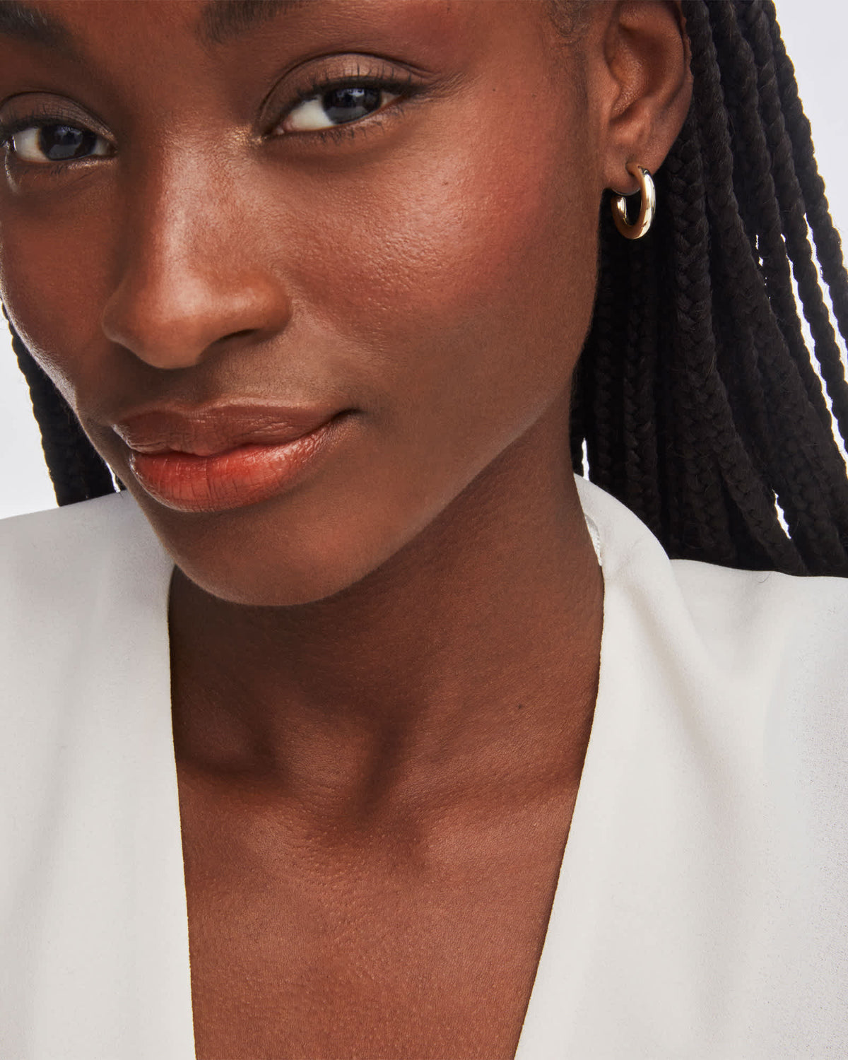 Avaline Colette Huggie Earrings in Silver