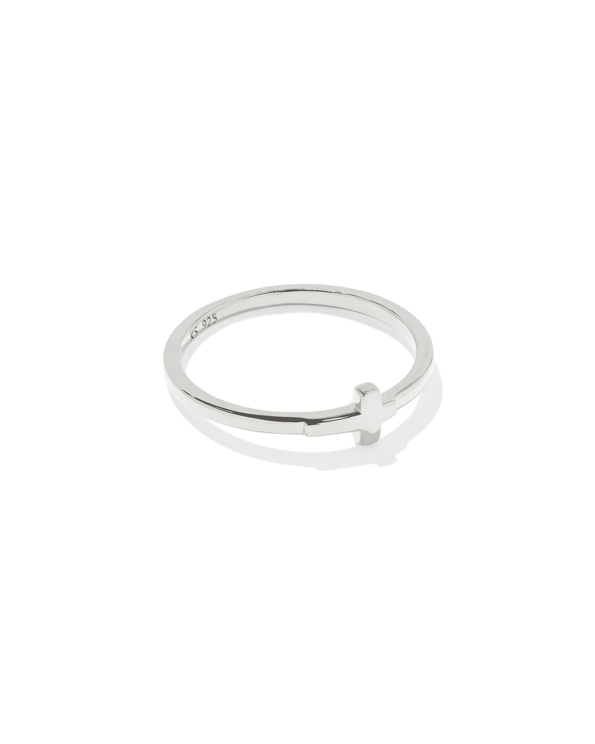 Avaline Cross Inline Band Ring in 18k Gold Vermeil