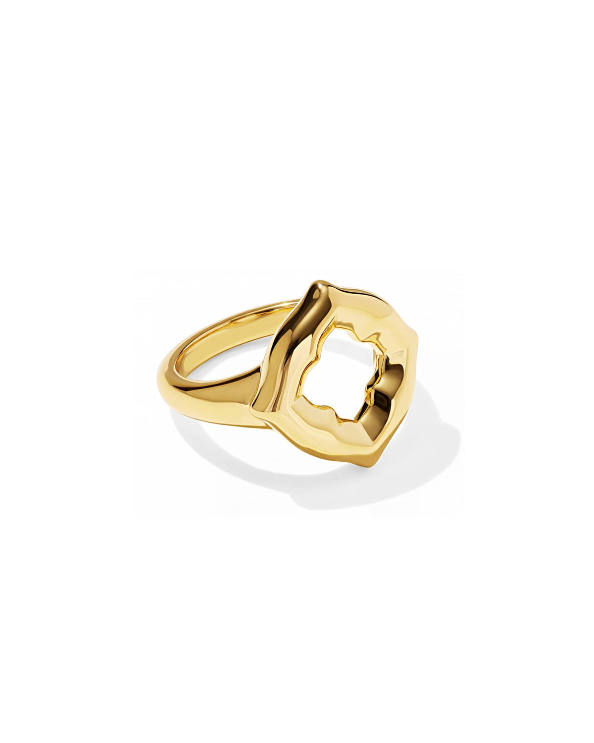 Avaline Dira Open Frame 18k Gold Vermeil Cocktail Ring
