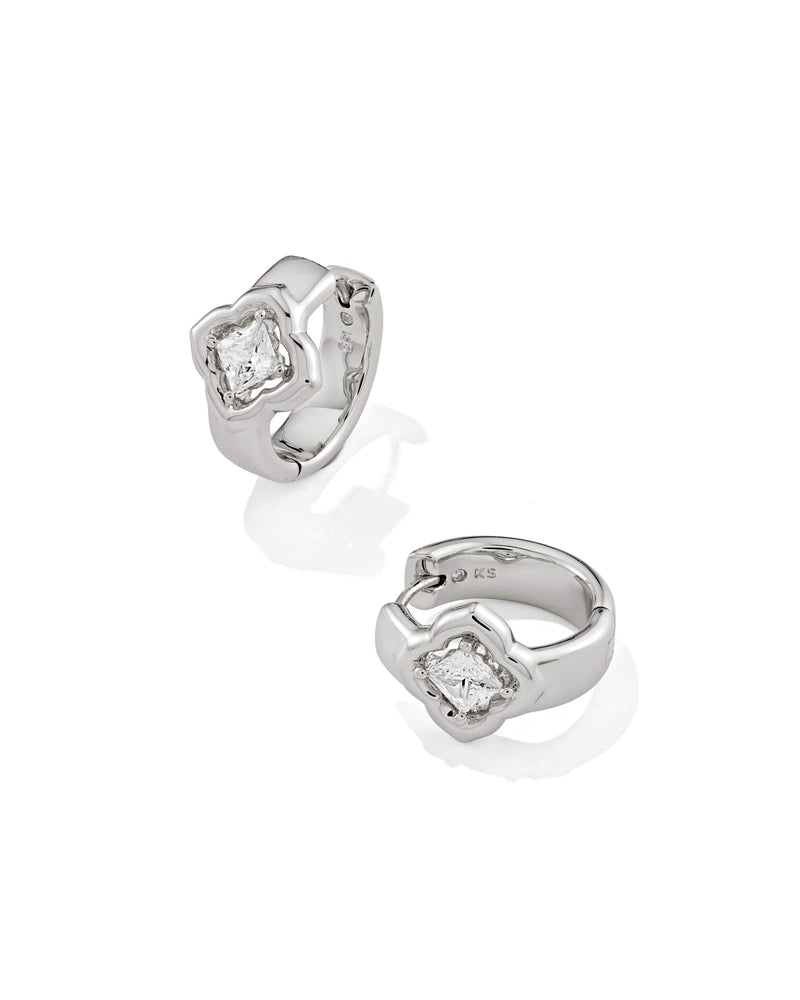 Avaline Mallory Crystal Gold Huggie Earrings