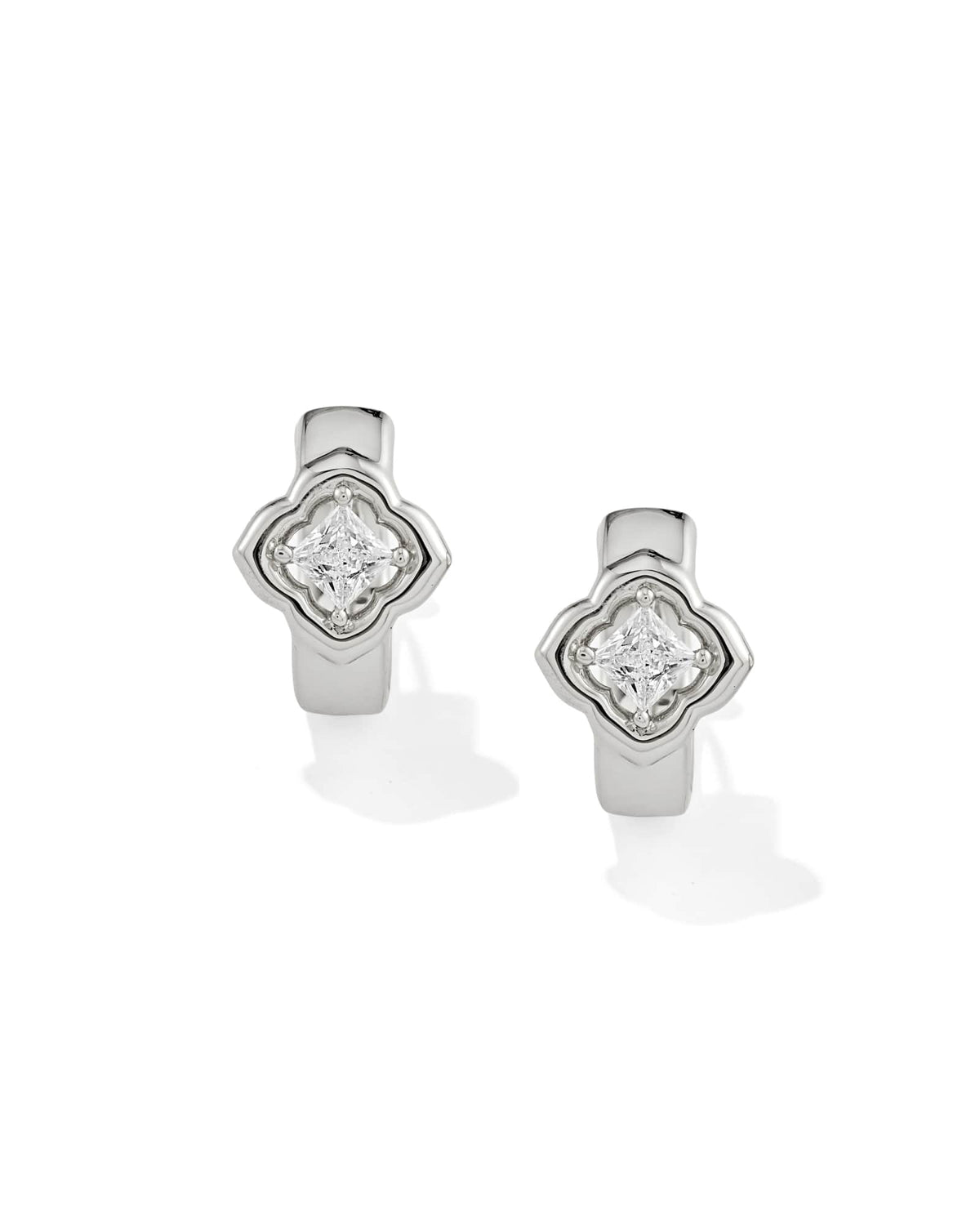 Avaline Mallory Crystal Gold Huggie Earrings