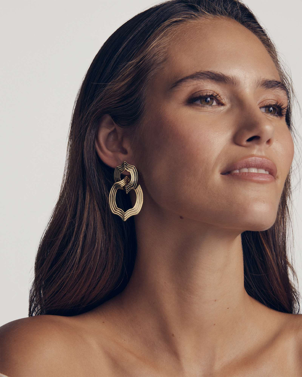 Avaline Nova Gold Statement Earrings